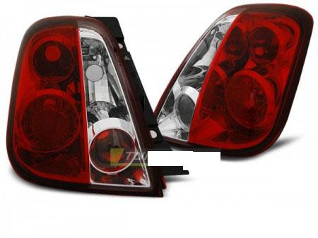 Zadní světla Fiat 500 červeno-bílé