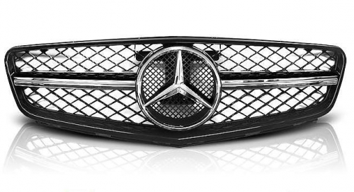Sportovní maska Mercedes C Class W204 STYLE provedeni Glossy Black / Chrom