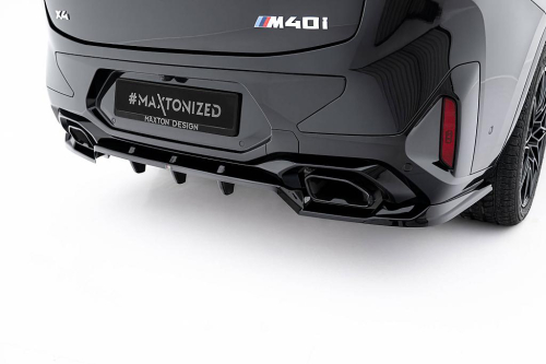 Zadní spoiler nárazníku V.2 BMW X4 M-Pack G02 Facelift s žebrováním