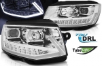 Přední světla TubeLights s LED denními světly VW T6 chrom