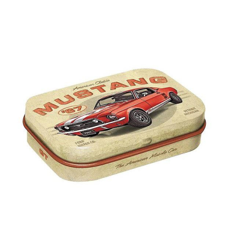 Plechová krabička s mentolkami Mint Box Ford Mustang GT 1967