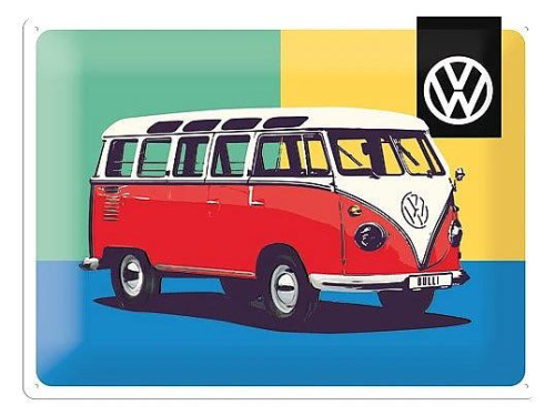 Retro cedule - Volkswagen Bulli - Pop Art 30x40cm