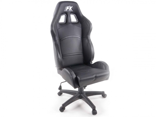 Sportovní sedačka Cyberstar - kancelářská židle, koženková, černá