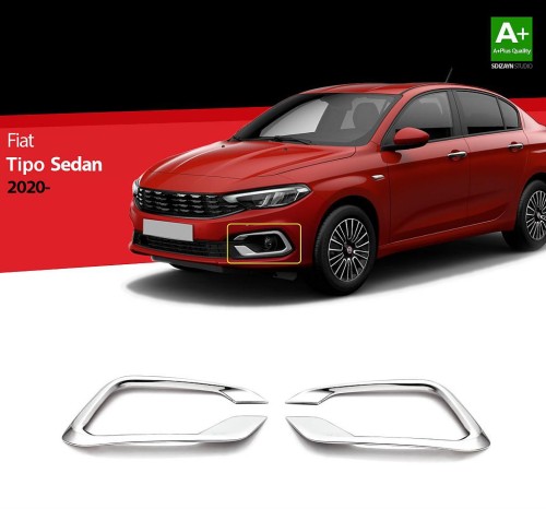 Nerez rámečky kolem mlhovek nárazníku Fiat Tipo facelift sedan