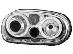 Přední světla chrom Angel Eyes Volkswagen Golf IV