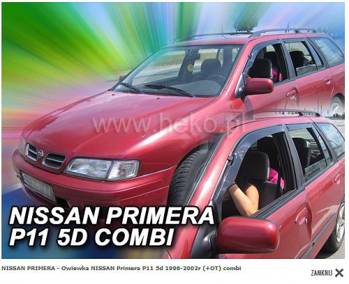 Deflektory-ofuky oken Nissan Primera P11 5D Combi - přední+zadní