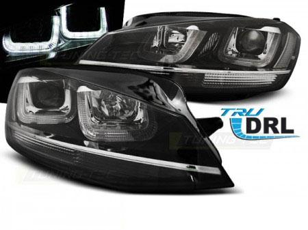 LED přední světla s denním svícením Volkswagen Golf VII s chromovou linkou