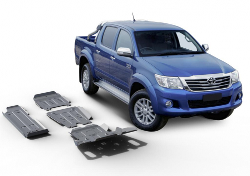 sada ALU krytů podvozku Toyota Hilux Vigo - motor+radiátor, převodovka, rozdělovací převodovka a nádrž
