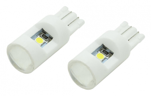 LED autožárovka 6LED 12V T10 CERAMIC s rezistorem CAN-BUS bílá 2ks