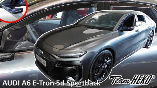 Deflektory-ofuky oken Audi A6 E-Tron 5dvéř. sportback (kamera) + zadní