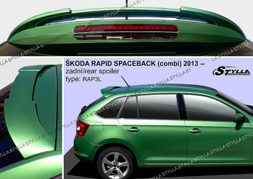 Stříška - střešní spoiler Škoda Rapid Spaceback