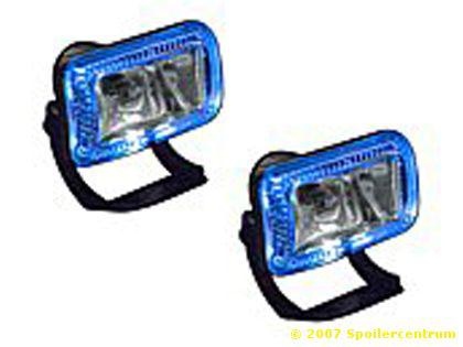 Světlo mlhové hranaté + blue LED 2ks