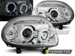 Čirá přední světla s Angel Eyes a LED Renault Clio