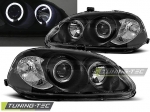 Přední světla černá Angel Eyes, LED Honda Civic