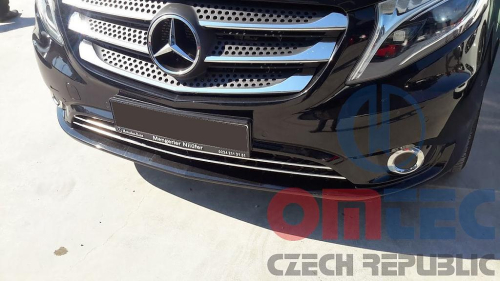 Nerez chrom lišty předního nárazníku Mercedes Vito W447 TOURER
