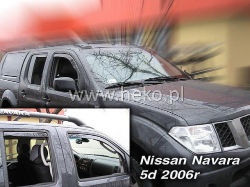 Deflektory-ofuky oken Nissan Navara Pick up D40