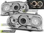 Přední světla angel eyes VW Golf 3 chrom