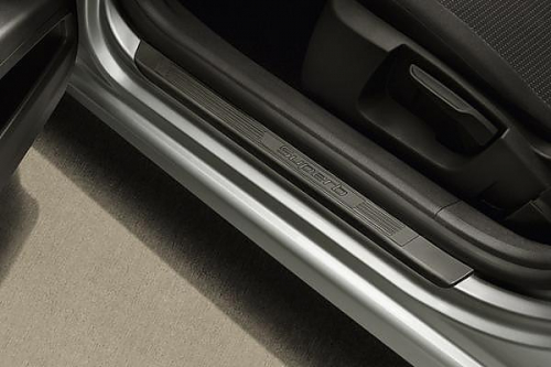 Nástupní celoplastové kryty prahů nápis (Superb) Škoda Superb II