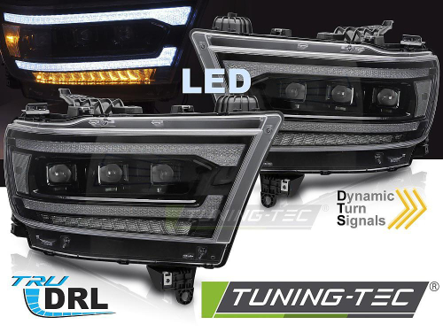 Přední LED světla s denním svícením a dynamickým blinkrem pro Dodge Ram 1500