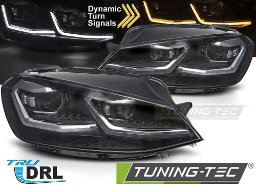 Přední LED světla s denním svícením a dynamickým blinkrem pro Volkswagen Golf VII
