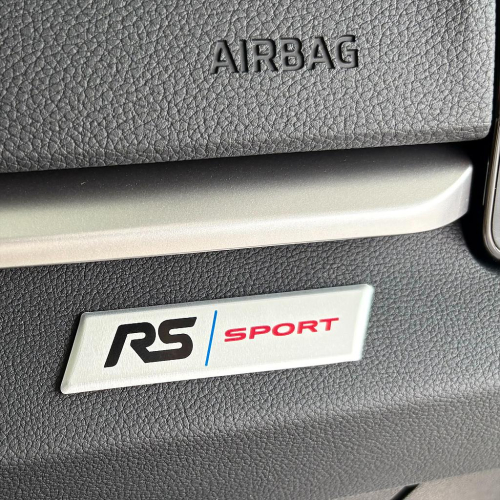 Samolepící interierový štítek RS SPORT - stříbrný