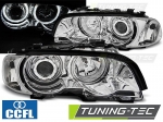 Přední světla LED Angel Eyes CCFL BMW E46, provedení chrom