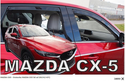 Deflektory-ofuky oken Mazda CX-5 5D přední + zadní