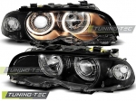 Přední světla černá s Angel Eyes BMW E46 Coupe