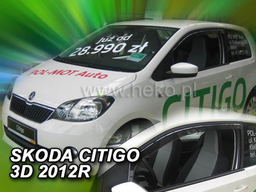 Deflektory-ofuky oken Škoda Citigo 3dv,