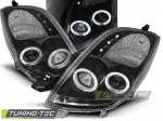 Přední světla angel eyes Toyota Yaris černé