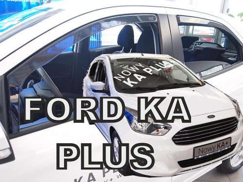 Deflektory-ofuky oken Ford Ka Plus, přední+zadní