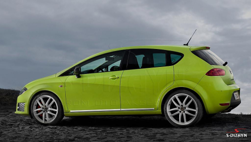 Nerez + ABS lišty dveří Seat Leon 1P