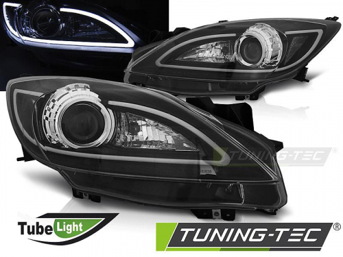Přední světla LED Tubelight Mazda 3 černá