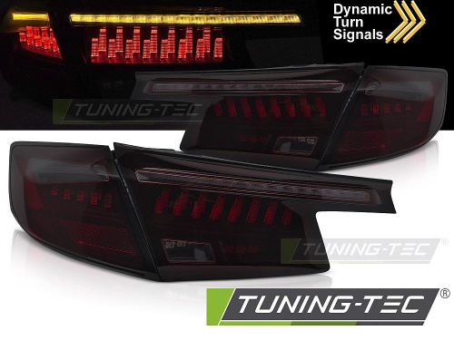 Zadní LED světla s dynamickým blinkrem pro Honda Civic XI Hatchback, černé/červeno-kouřové provedení