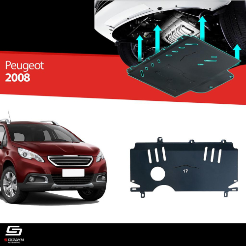 Ocelový kryt pod motor (2mm) Peugeot 2008