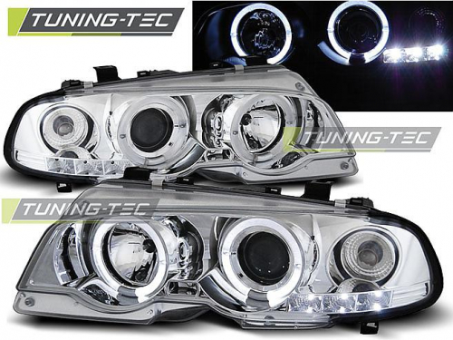 Přední světla LED s Angel Eyes BMW E46