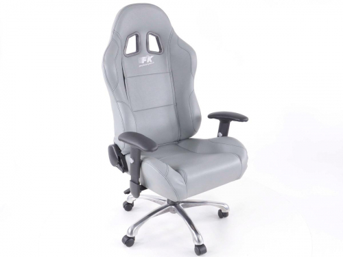 Sportovní sedačka sports seat - kancelářská židle, koženková, šedá
