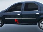 Lišty dveří - nerez Dacia Logan