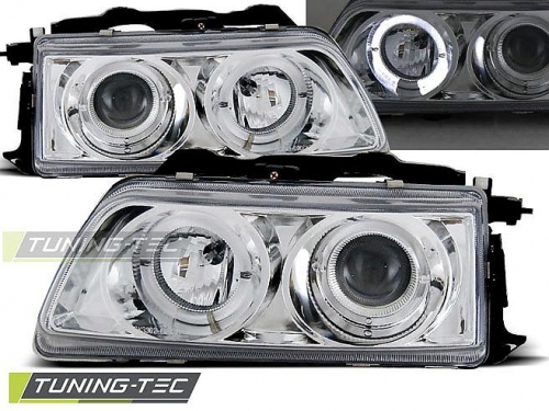 Přední světla chrom Angel Eyes Honda CRX