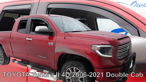 Deflektory-ofuky oken Toyota Tundra II Double Cab 4dvéř. (+ zadní)