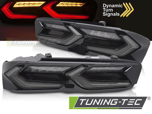 Zadní LED světla s dynamickým blinkrem pro Chevrolet Camaro / černo-kouřové provedení