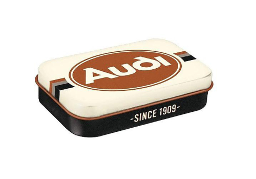 Plechová krabička s mentolkami Mint Box XL - Audi logo