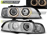 Přední světla angel eyes xenon BMW E39 chrom