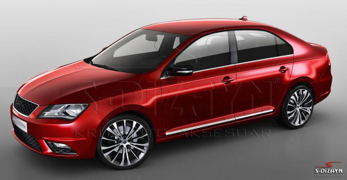 Nerez + ABS lišty dveří Seat Toledo KG