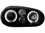 Přední světla s Angel Eyes Volkswagen Golf IV