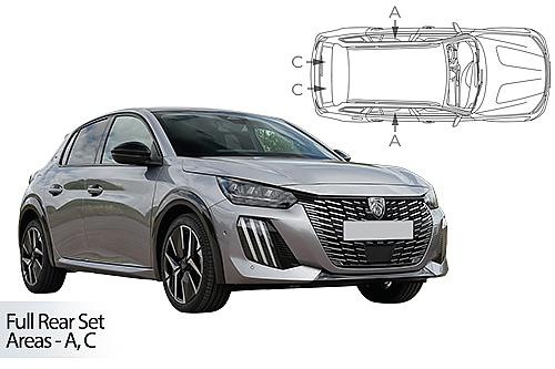 Sluneční clony CarShades PEUGEOT 208, 5-dvéř.