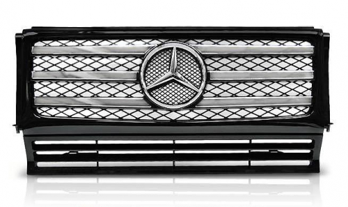 Sportovní maska s logem Mercedes G Class W463, černá-chrom