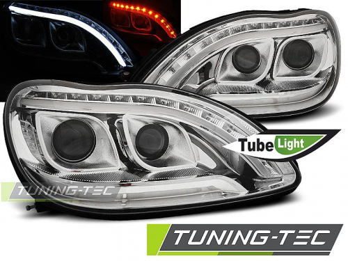 Přední světla LED TubeLights Mercedes-Benz S W220 chrom