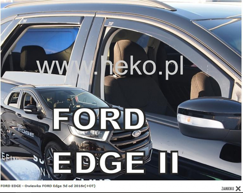 Deflektory-ofuky oken Ford Edge 5D - přední+zadní