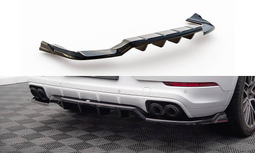 Zadní spoiler nárazníku Porsche Cayenne Coupe Mk3 s žebrováním